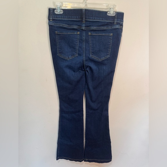 Spanx Womens Flare Denim Jeans Blue Stretchy Comfortable Size M - Picture 2 of 8